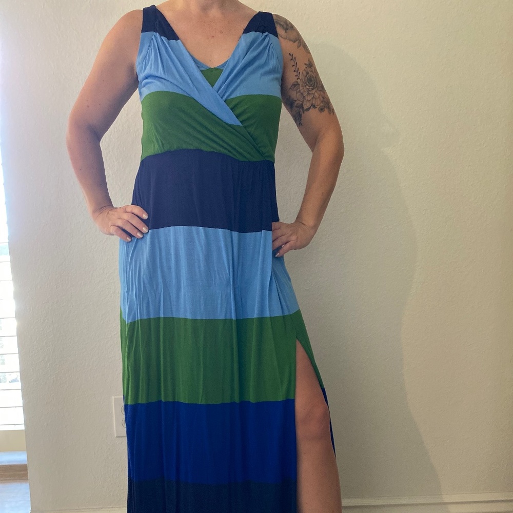 BCBGMAXAZARIA Color Blocked Sundress Size S